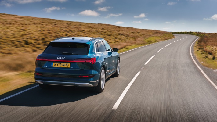 Audi e-tron SUV UK Version 2019. Desktop wallpaper