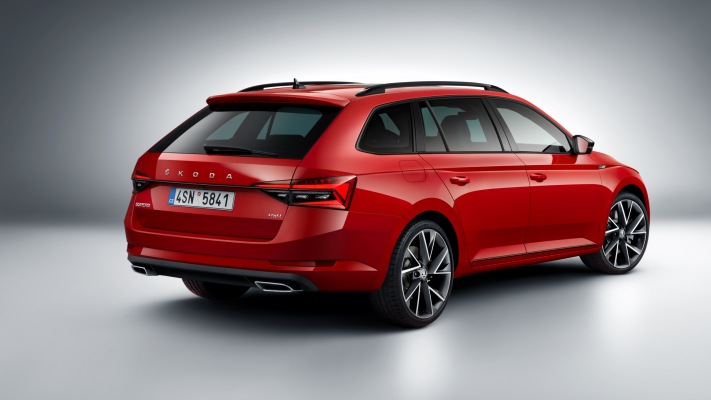 Skoda Superb Combi Sportline 2020. Desktop wallpaper