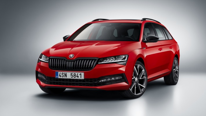 Skoda Superb Combi Sportline 2020. Desktop wallpaper