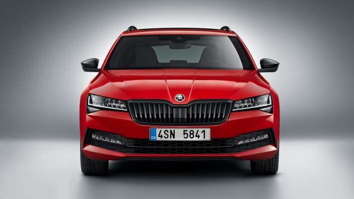 Skoda Superb Combi Sportline 2020. Desktop wallpaper