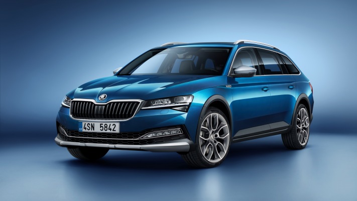 Skoda Superb Scout 2020. Desktop wallpaper