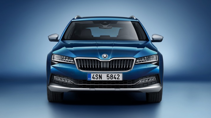 Skoda Superb Scout 2020. Desktop wallpaper