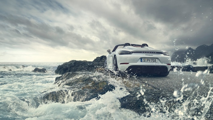 Porsche 718 Spyder 2019. Desktop wallpaper