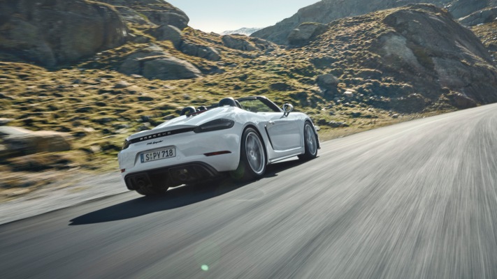 Porsche 718 Spyder 2019. Desktop wallpaper