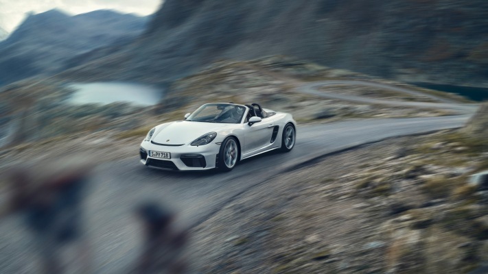 Porsche 718 Spyder 2019. Desktop wallpaper