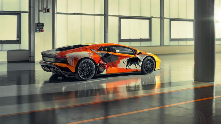 Lamborghini Aventador S Skyler Grey 2019. Desktop wallpaper