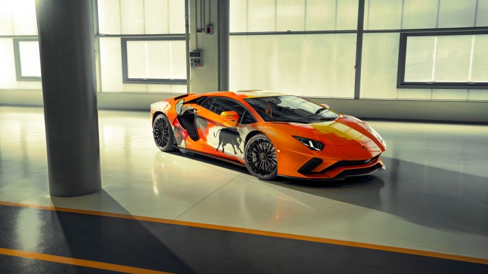 Lamborghini Aventador S Skyler Grey 2019. Desktop wallpaper