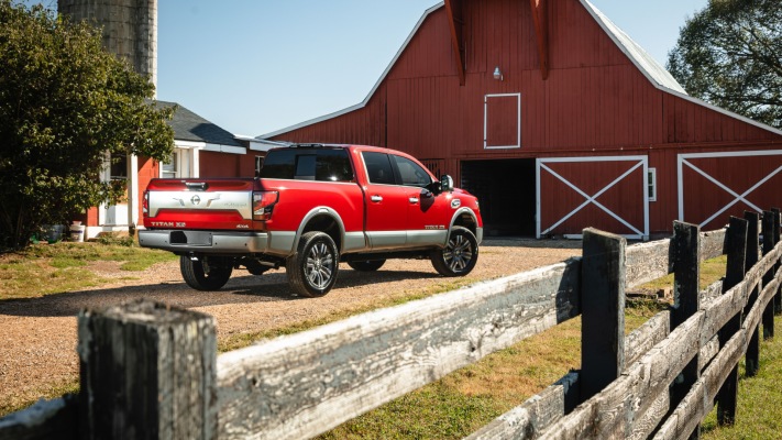Nissan Titan XD Platinum Reserve 2020. Desktop wallpaper