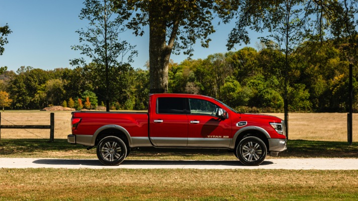 Nissan Titan XD Platinum Reserve 2020. Desktop wallpaper