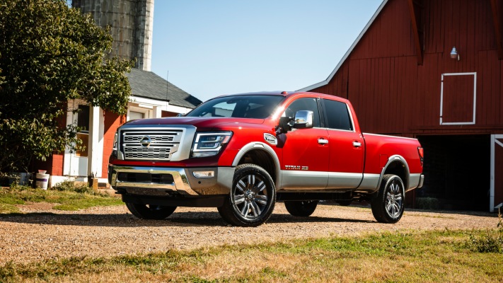 Nissan Titan XD Platinum Reserve 2020. Desktop wallpaper