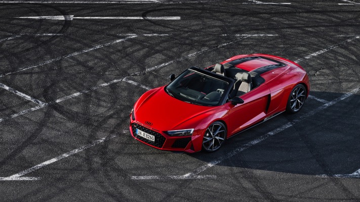 Audi R8 V10 RWD Spyder 2020. Desktop wallpaper