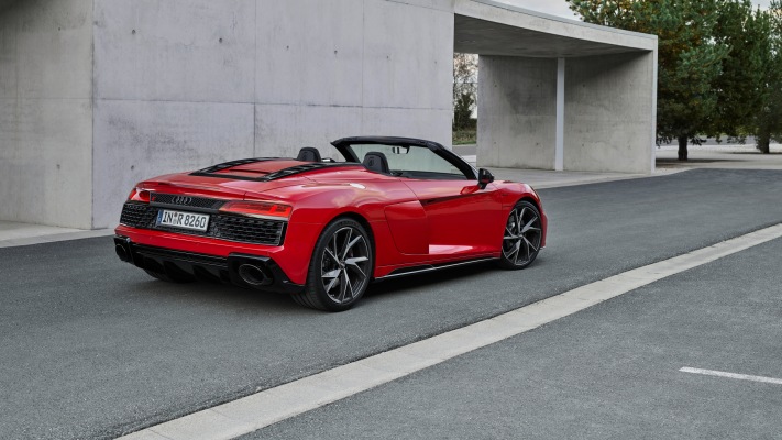 Audi R8 V10 RWD Spyder 2020. Desktop wallpaper