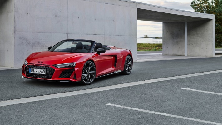 Audi R8 V10 RWD Spyder 2020. Desktop wallpaper