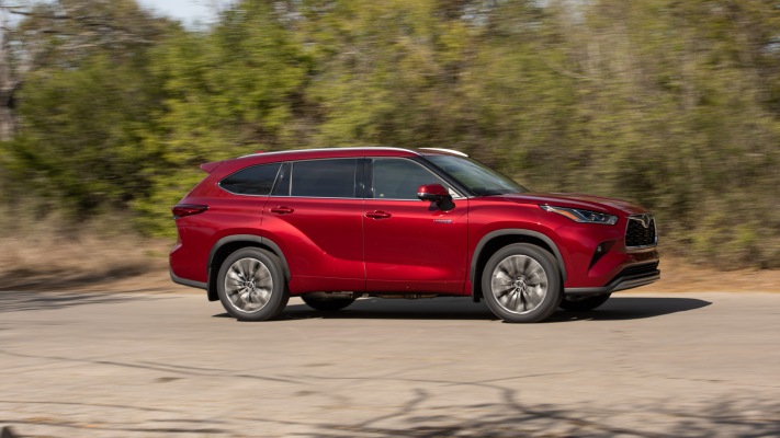 Toyota Highlander Hybrid Platinum 2020. Desktop wallpaper