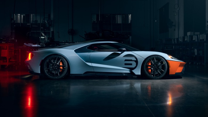 Ford GT Gulf Racing Heritage Edition 2020. Desktop wallpaper