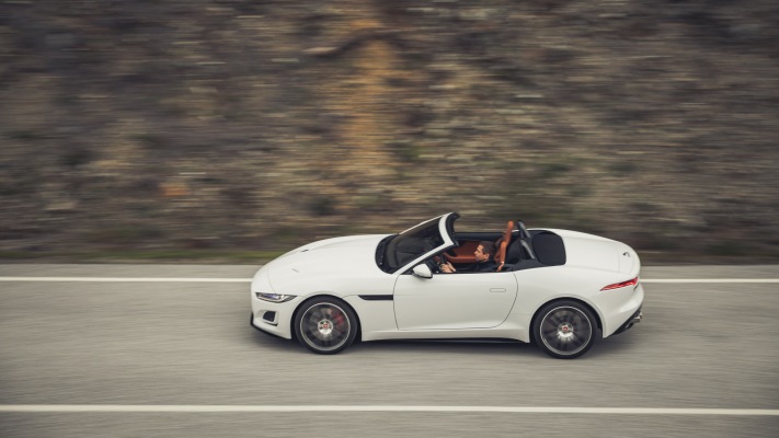 Jaguar F-TYPE P 450 Convertible 2021. Desktop wallpaper
