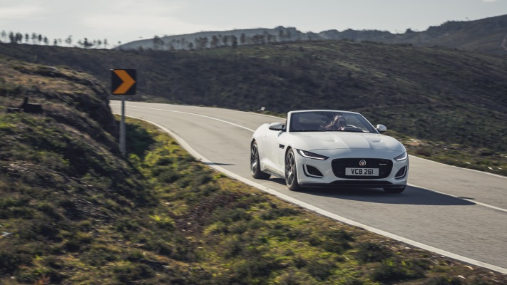 Jaguar F-TYPE P 450 Convertible 2021. Desktop wallpaper