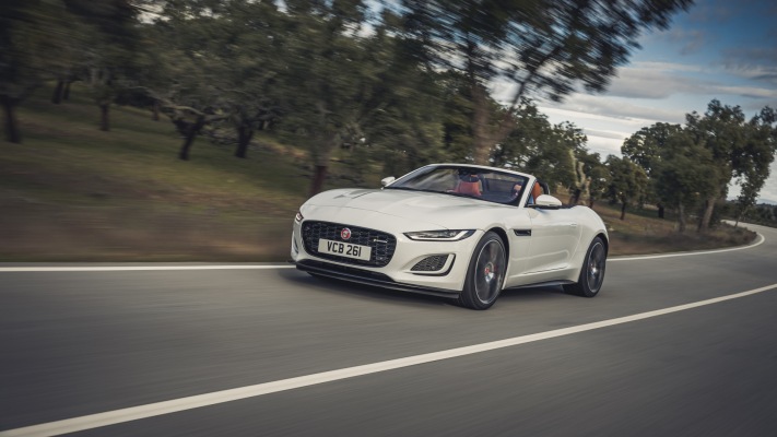 Jaguar F-TYPE P 450 Convertible 2021. Desktop wallpaper