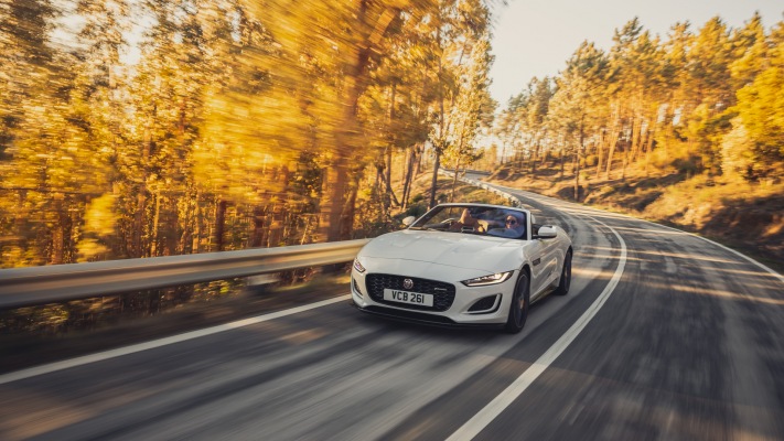 Jaguar F-TYPE P 450 Convertible 2021. Desktop wallpaper