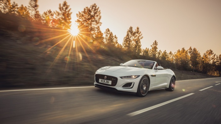 Jaguar F-TYPE P 450 Convertible 2021. Desktop wallpaper