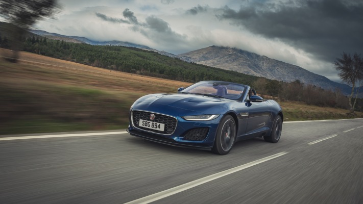 Jaguar F-TYPE P 300 Convertible 2021. Desktop wallpaper