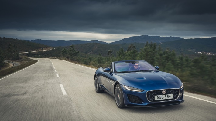 Jaguar F-TYPE P 300 Convertible 2021. Desktop wallpaper
