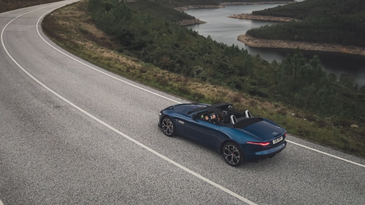 Jaguar F-TYPE P 300 Convertible 2021. Desktop wallpaper