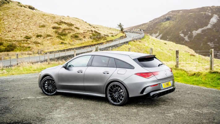 Mercedes-AMG CLA 35 4MATIC Shooting Brake UK Version 2020. Desktop wallpaper