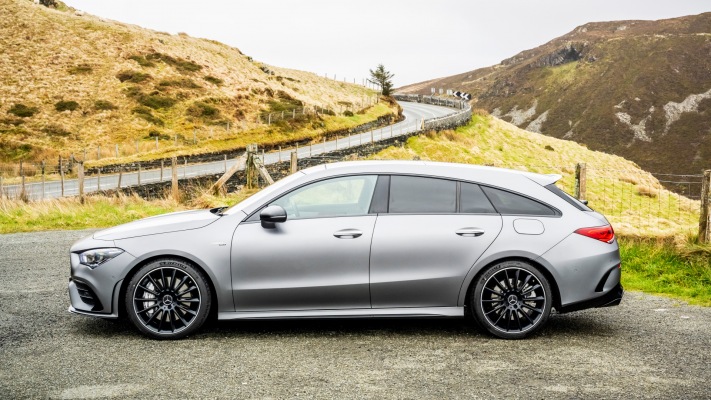 Mercedes-AMG CLA 35 4MATIC Shooting Brake UK Version 2020. Desktop wallpaper