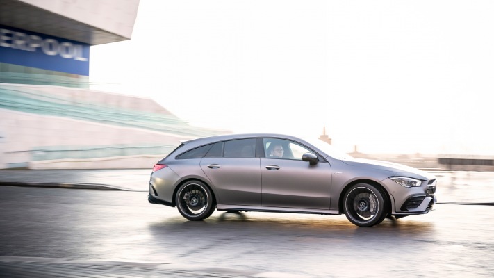 Mercedes-AMG CLA 35 4MATIC Shooting Brake UK Version 2020. Desktop wallpaper