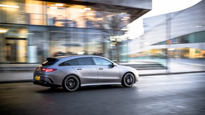 Mercedes-AMG CLA 35 4MATIC Shooting Brake UK Version 2020. Desktop wallpaper