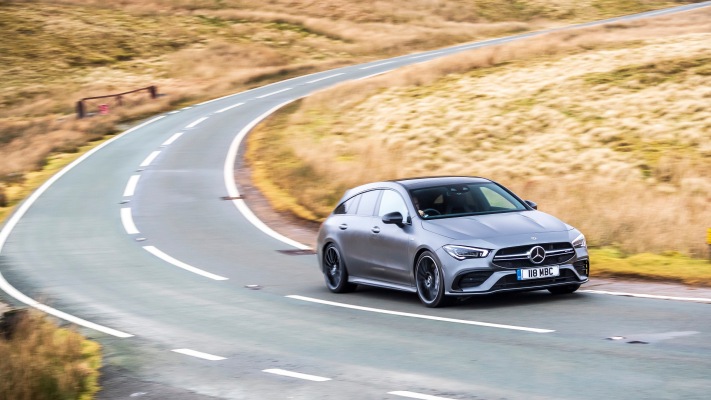 Mercedes-AMG CLA 35 4MATIC Shooting Brake UK Version 2020. Desktop wallpaper