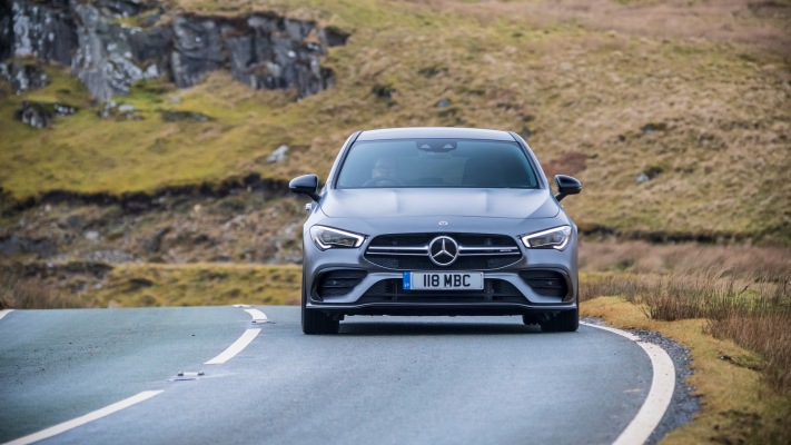 Mercedes-AMG CLA 35 4MATIC Shooting Brake UK Version 2020. Desktop wallpaper