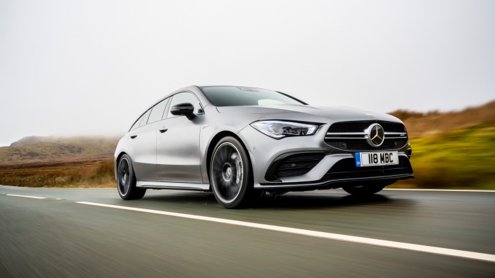 Mercedes-AMG CLA 35 4MATIC Shooting Brake UK Version 2020. Desktop wallpaper