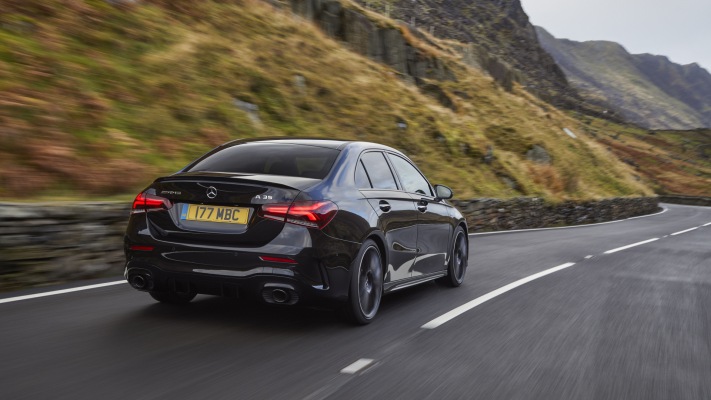 Mercedes-AMG A 35 4MATIC Saloon UK Version 2020. Desktop wallpaper