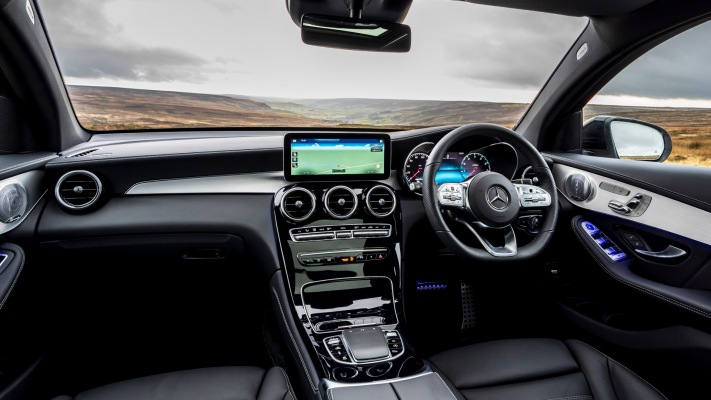 Mercedes-AMG GLC 43 4MATIC Coupe UK Version 2020. Desktop wallpaper