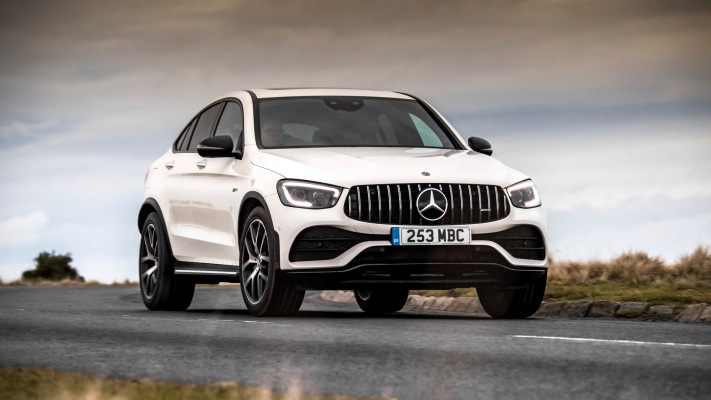 Mercedes-AMG GLC 43 4MATIC Coupe UK Version 2020. Desktop wallpaper