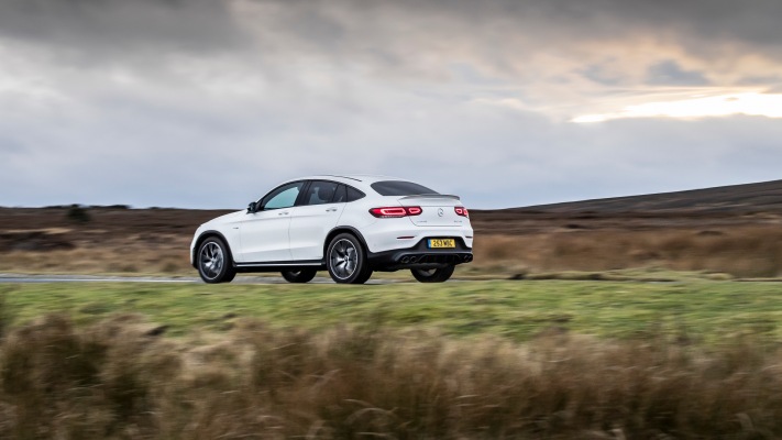Mercedes-AMG GLC 43 4MATIC Coupe UK Version 2020. Desktop wallpaper