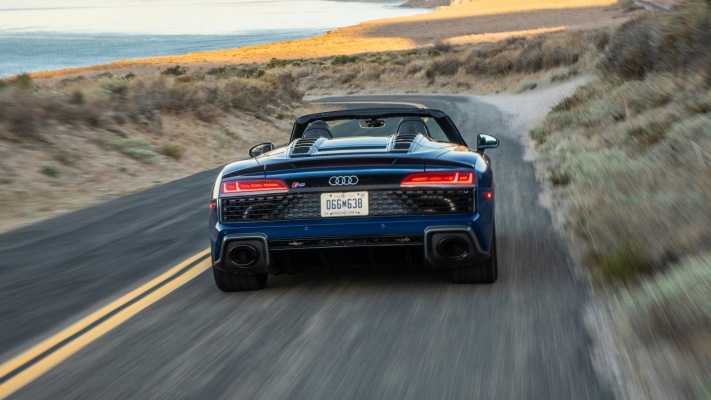 Audi R8 V10 Spyder USA Version 2020. Desktop wallpaper