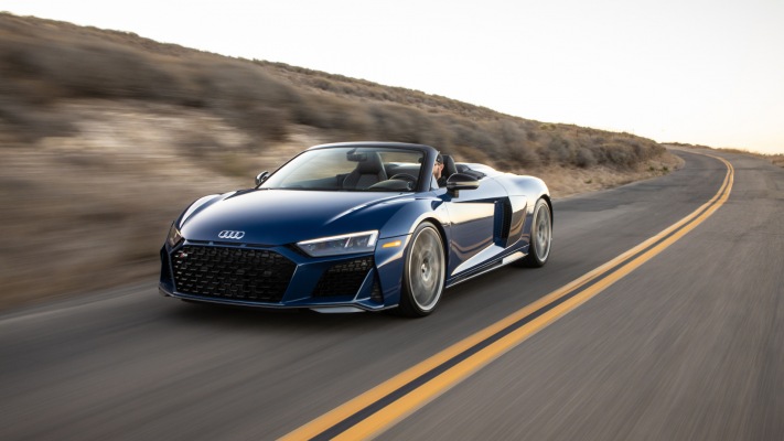 Audi R8 V10 Spyder USA Version 2020. Desktop wallpaper