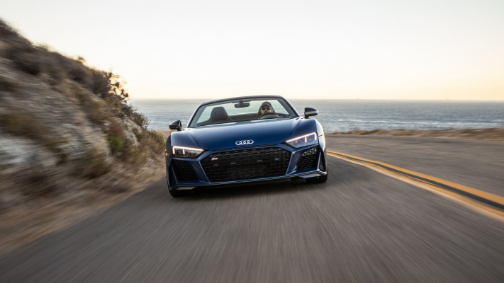 Audi R8 V10 Spyder USA Version 2020. Desktop wallpaper