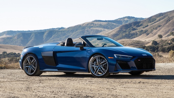 Audi R8 V10 Spyder USA Version 2020. Desktop wallpaper