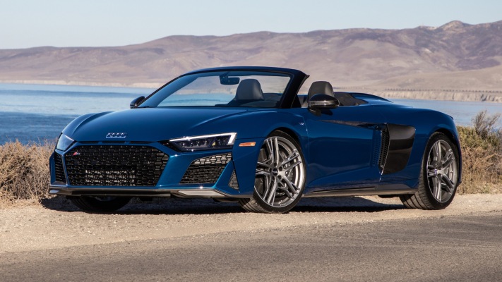 Audi R8 V10 Spyder USA Version 2020. Desktop wallpaper