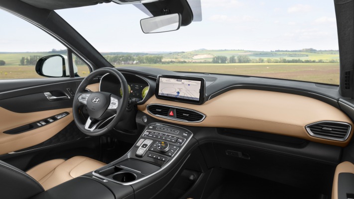 Hyundai Santa Fe 2021. Desktop wallpaper