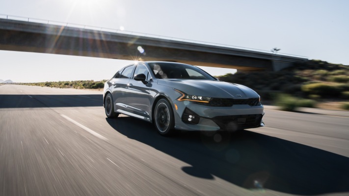 Kia K5 GT-Line AWD 2021. Desktop wallpaper