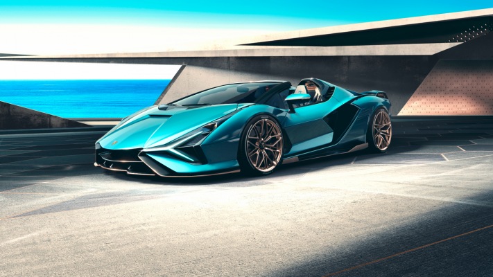 Lamborghini Sián Roadster 2020. Desktop wallpaper