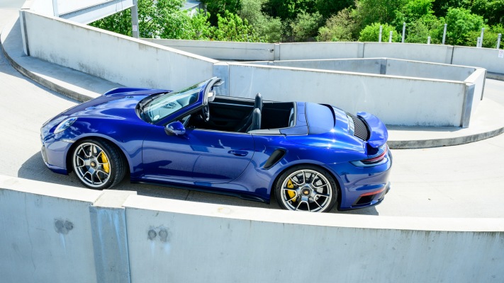 Porsche 911 Turbo S Cabriolet UK Version 2020. Desktop wallpaper