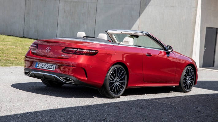 Mercedes-Benz E 450 4MATIC Cabriolet 2021. Desktop wallpaper