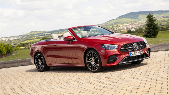 Mercedes-Benz E 450 4MATIC Cabriolet 2021. Desktop wallpaper