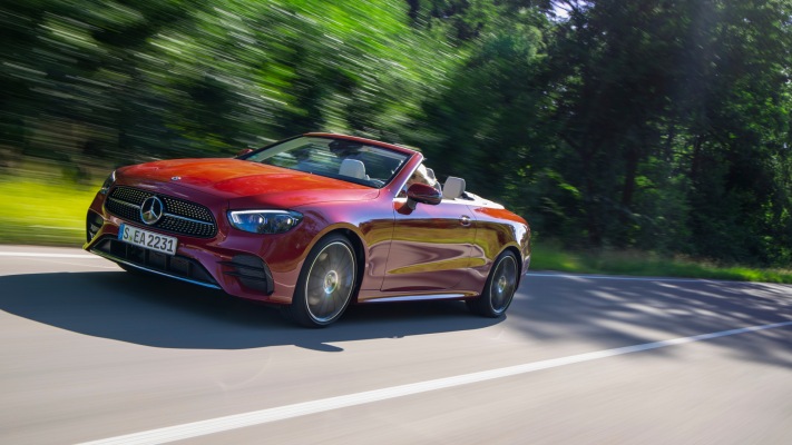 Mercedes-Benz E 450 4MATIC Cabriolet 2021. Desktop wallpaper